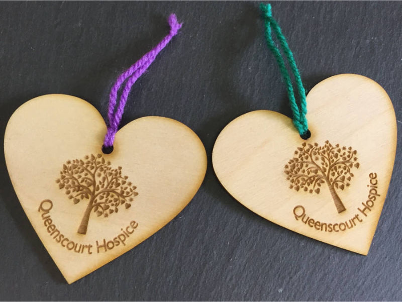 Plywood Engraved Hearts